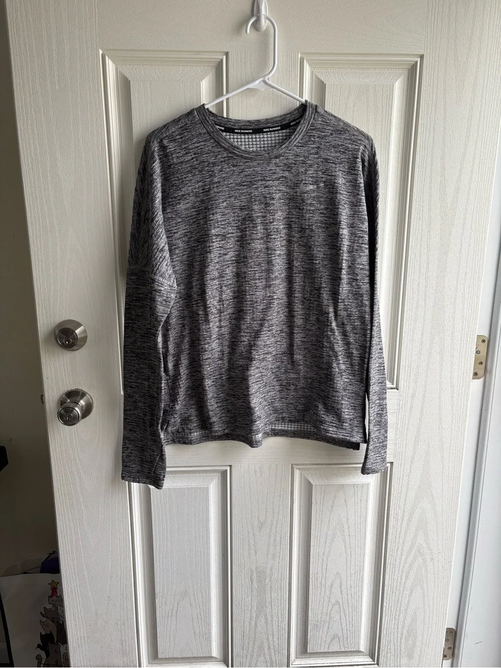 Nike Running Dri-FIT Long Sleeve Top Gray Heather Medium